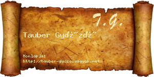 Tauber Győző névjegykártya