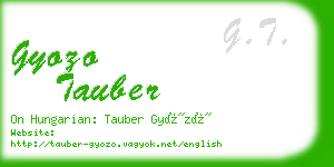 gyozo tauber business card